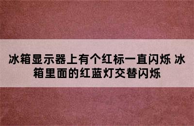 冰箱显示器上有个红标一直闪烁 冰箱里面的红蓝灯交替闪烁